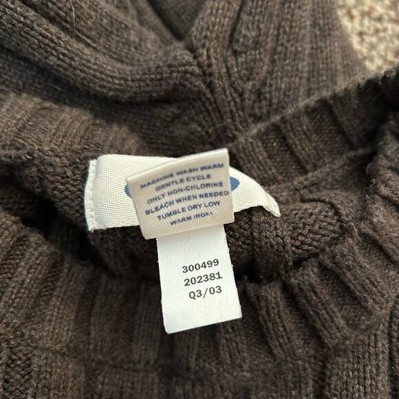 Vintage Old Navy Crew Sweater Mens Size XL Brown Heavy Cotton Ribbed Knit Y2K - Picture 3 of 4